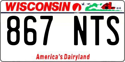 WI license plate 867NTS
