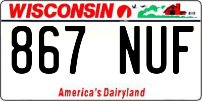WI license plate 867NUF