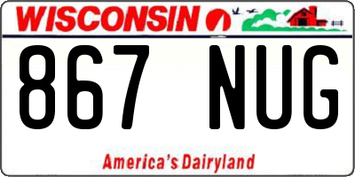 WI license plate 867NUG