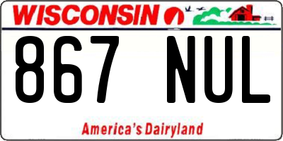 WI license plate 867NUL