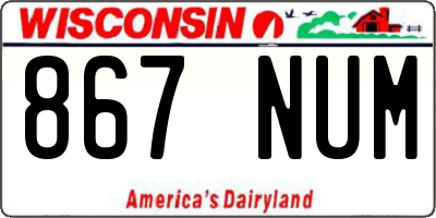 WI license plate 867NUM