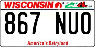 WI license plate 867NUO