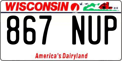 WI license plate 867NUP