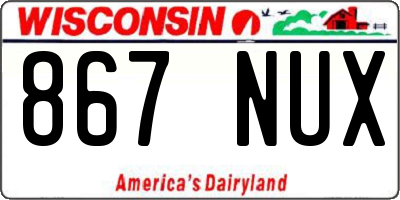WI license plate 867NUX