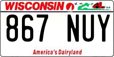 WI license plate 867NUY