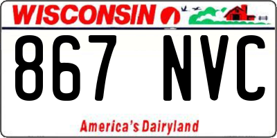 WI license plate 867NVC