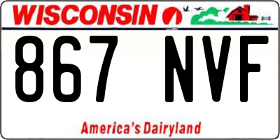 WI license plate 867NVF