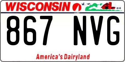 WI license plate 867NVG