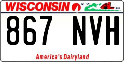 WI license plate 867NVH