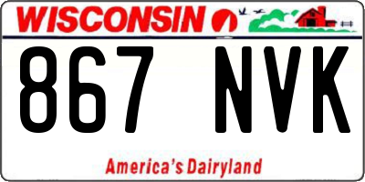 WI license plate 867NVK