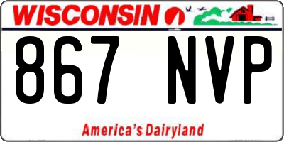 WI license plate 867NVP