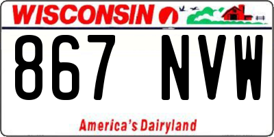 WI license plate 867NVW