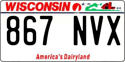 WI license plate 867NVX