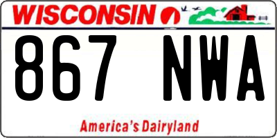 WI license plate 867NWA