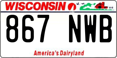 WI license plate 867NWB
