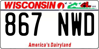 WI license plate 867NWD