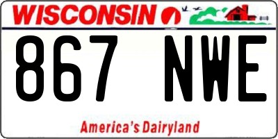WI license plate 867NWE