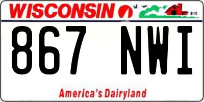 WI license plate 867NWI