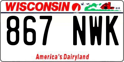 WI license plate 867NWK