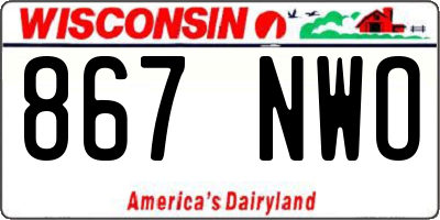 WI license plate 867NWO
