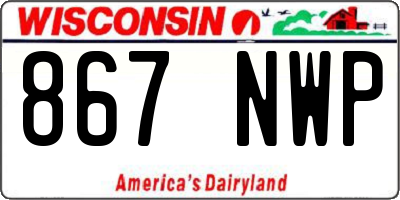 WI license plate 867NWP