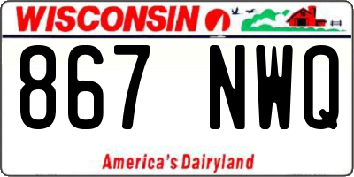 WI license plate 867NWQ