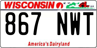 WI license plate 867NWT