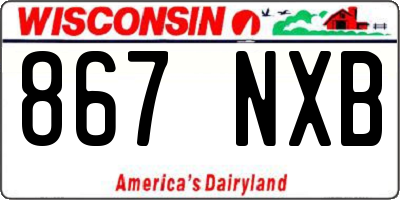 WI license plate 867NXB