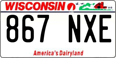 WI license plate 867NXE