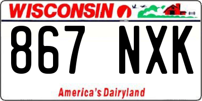 WI license plate 867NXK