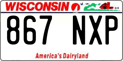 WI license plate 867NXP