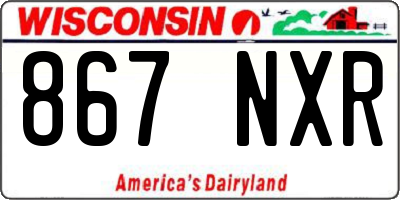 WI license plate 867NXR