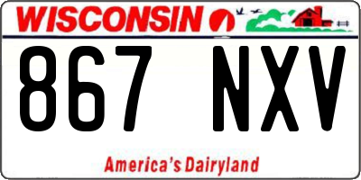 WI license plate 867NXV
