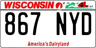 WI license plate 867NYD