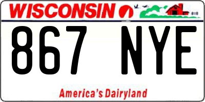 WI license plate 867NYE