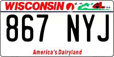 WI license plate 867NYJ