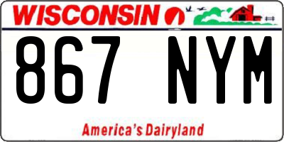 WI license plate 867NYM