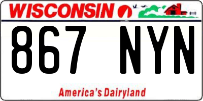 WI license plate 867NYN