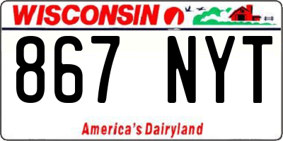WI license plate 867NYT