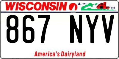 WI license plate 867NYV