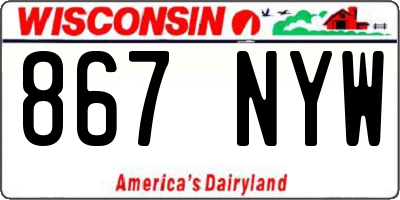 WI license plate 867NYW