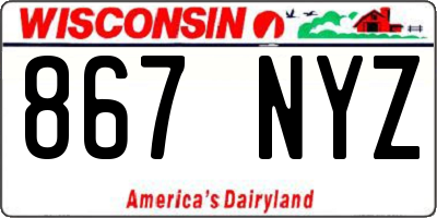 WI license plate 867NYZ