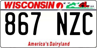 WI license plate 867NZC