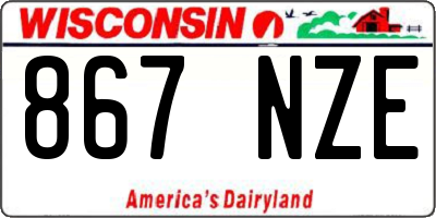 WI license plate 867NZE