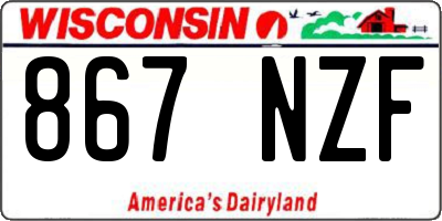 WI license plate 867NZF