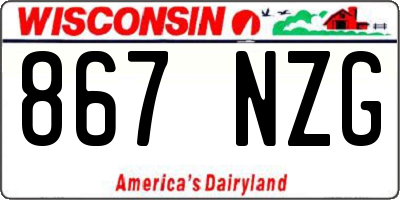 WI license plate 867NZG
