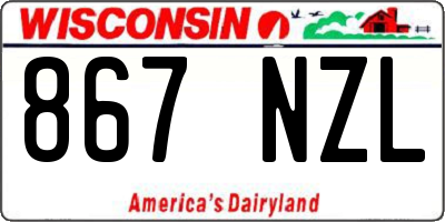 WI license plate 867NZL