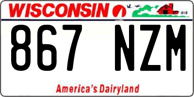 WI license plate 867NZM