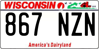 WI license plate 867NZN