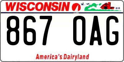 WI license plate 867OAG